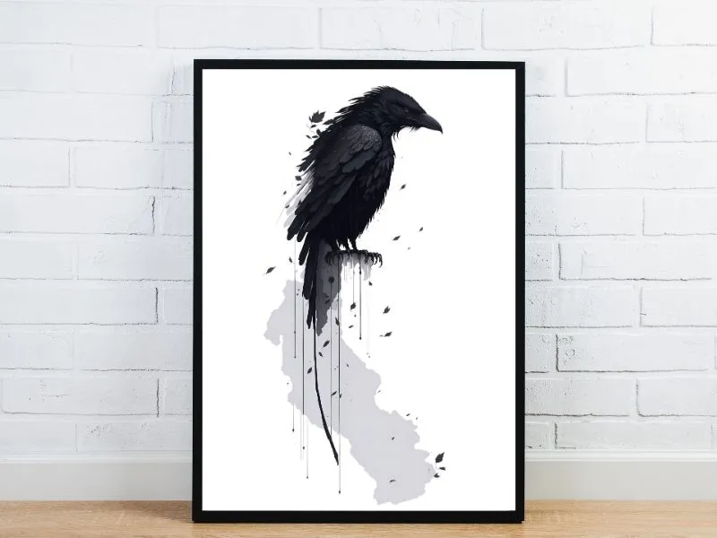Raven framed wall art